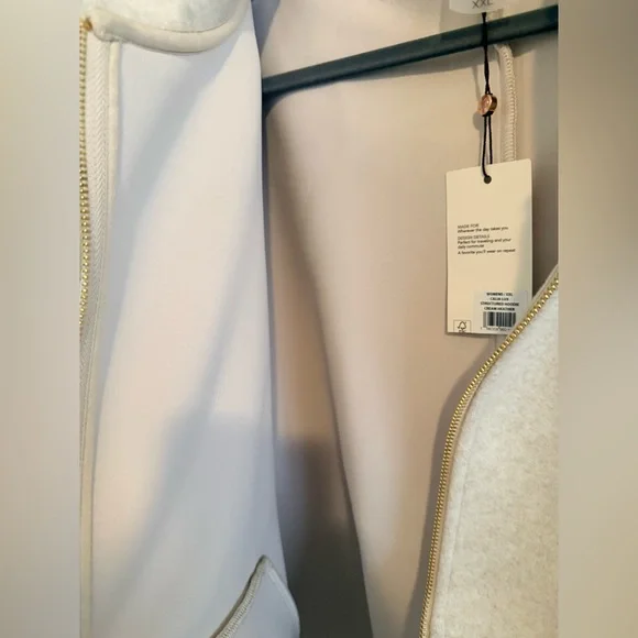 Calia Lux Structured Hoodie Cream Heather, XXL - Picture 4 of 6